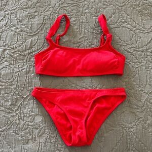 Vibrant Red Bikini Set